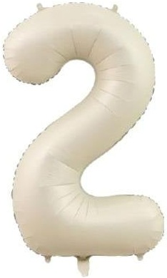 2 - RAKAM 34 İNC KREM RENK BALON 76 CM balon