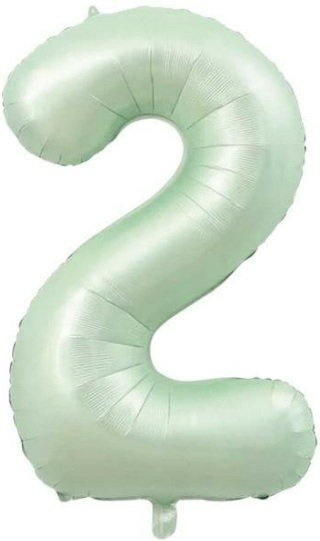 2 - RAKAM 34 İNC RETRO YEŞİL RENK BALON 76 CM balon