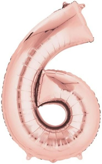 6 - RAKAM 40 İNC ROSEGOLD RENK BALON 100 CM balon