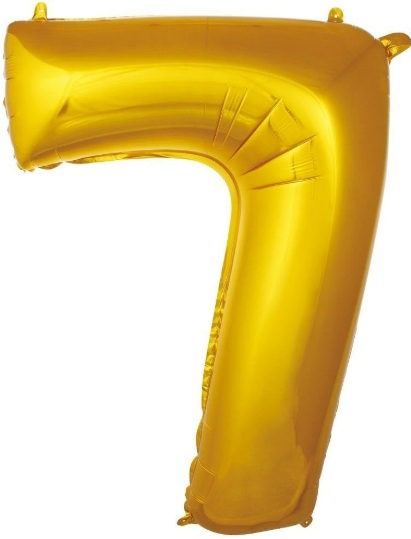 7 - RAKAM 16 İNC GOLD RENK BALON 36 CM balon