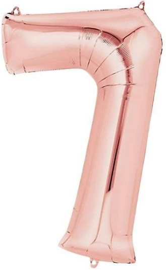 7 - RAKAM 34 İNC ROSEGOLD RENK BALON 76 CM balon
