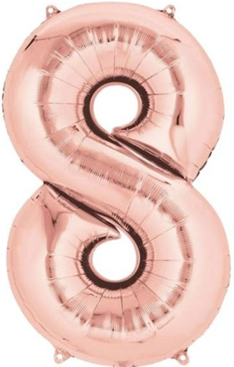 8 - RAKAM 16 İNC ROSEGOLD RENK BALON 36 CM balon