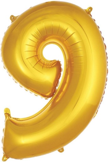 9 - RAKAM 16 İNC GOLD RENK BALON 36 CM balon