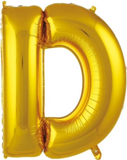D - HARF 16 İNC GOLD RENK BALON 36 CM balon