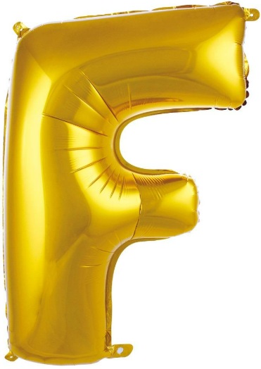 F - HARF 16 İNC GOLD RENK BALON 36 CM balon
