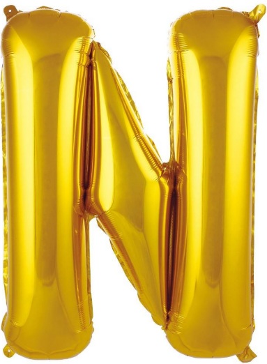 N - HARF 16 İNC GOLD RENK BALON 36 CM balon