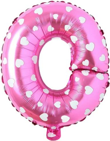 O - HARF 16 İNC PEMBE RENK BALON 36 CM balon