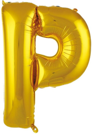 P - HARF 34 İNC GOLD RENK BALON 76 CM balon