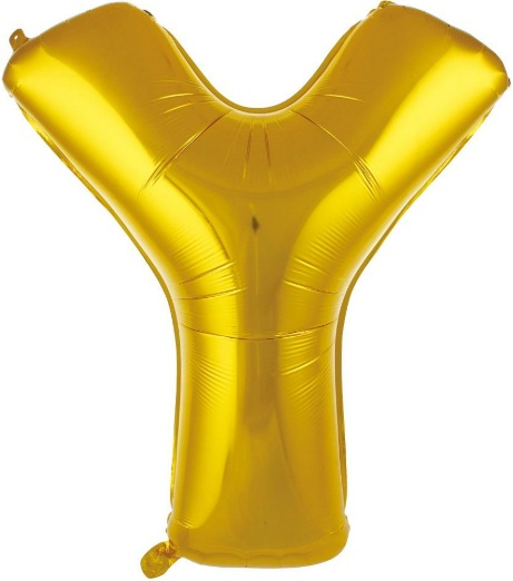 Y - HARF 16 İNC GOLD RENK BALON 36 CM balon